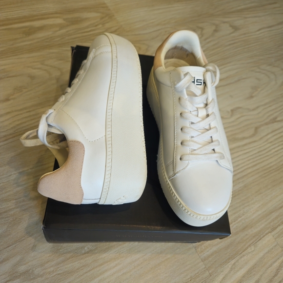 ASH platform sneakers, white color and beige...use twice, looks like new size 37 - Picture 4 of 5